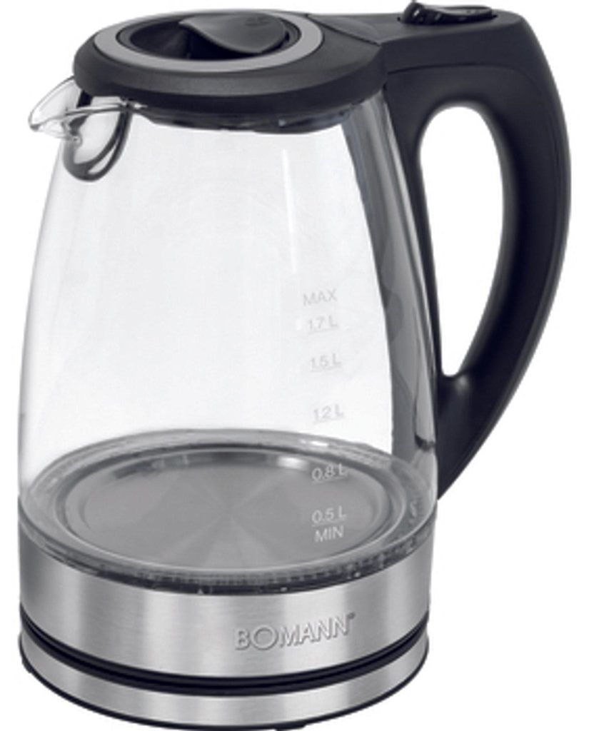 Bomann WKS 6032 G CB, 1,7 l, 2200 W, Przezroczysty, Szkło, Zdjęcie produktu 
