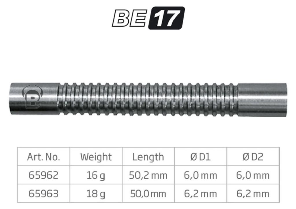 BULL'S BE-17 Soft Dart Barrel - 18g -- 1 Satz