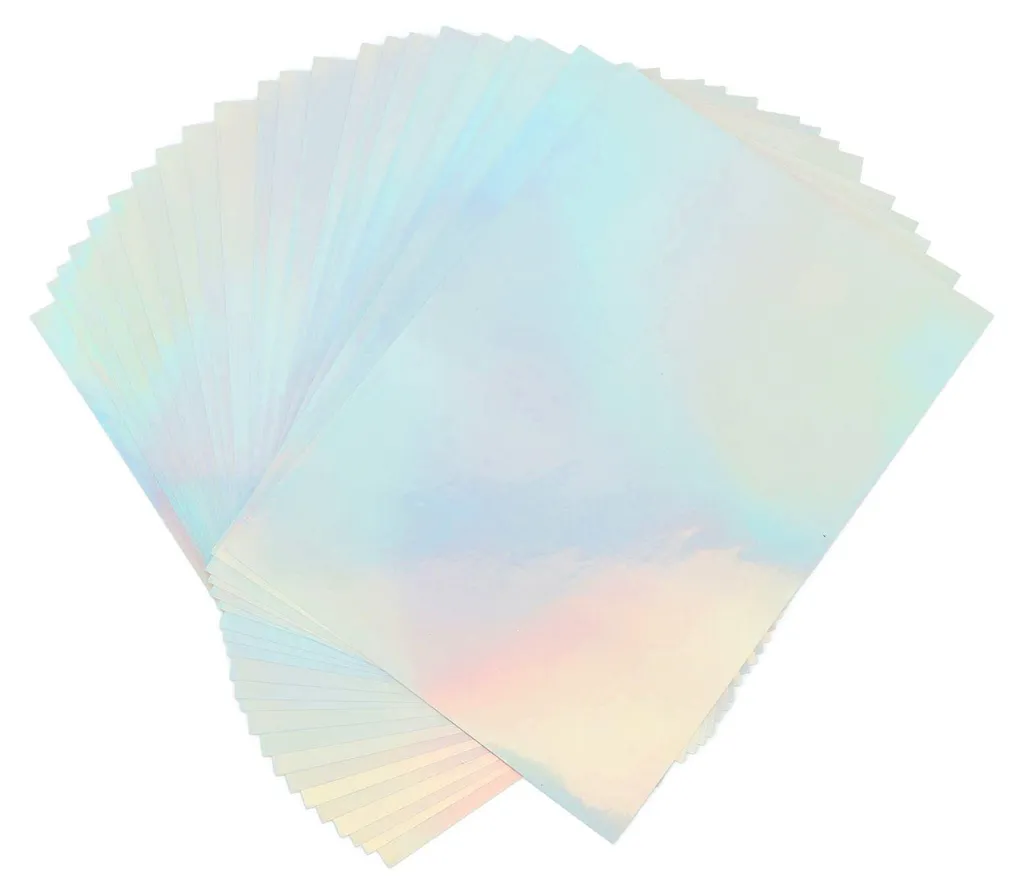 22 Fogli Carta Adesiva Olografica A4 Stampabile Impermeabile Inkjet