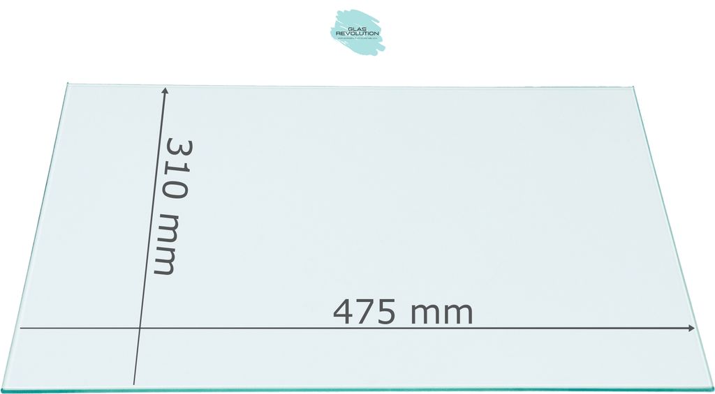 Kühlschrank Einlegeboden 47,5cm x 31,0cm KLARGLAS Glasboden Ersatz 