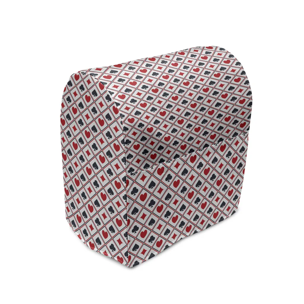 Housse Mixeur Rouge et Noire en Tissu avec Rangements Latéraux Pratiques