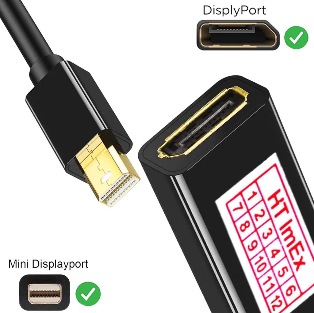 Adapter Mini DP Stecker auf DisplayPort Buchse Kabel für Lenovo Workstations