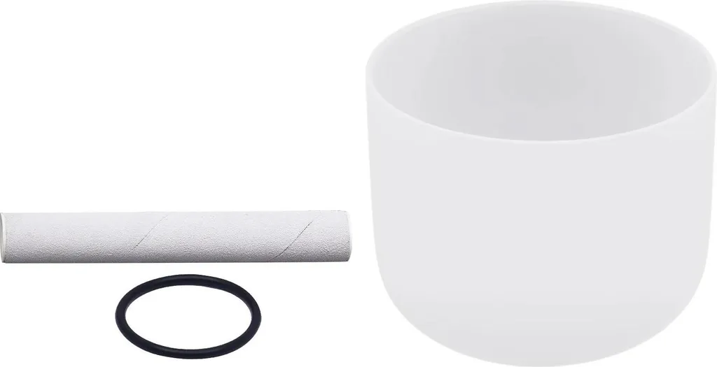 Bol chantant pour yoga et relaxation quartz blanc 440 Hz note Fa 8''