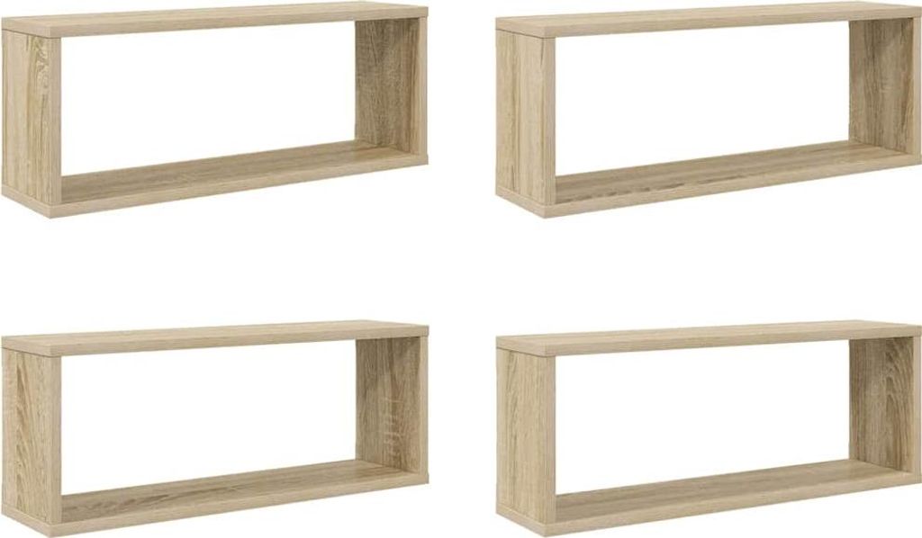 vidaXL Cube Shelves 4 ks Sonoma Oak 60x15x23 cm výrobek ze Obrázek produktu 