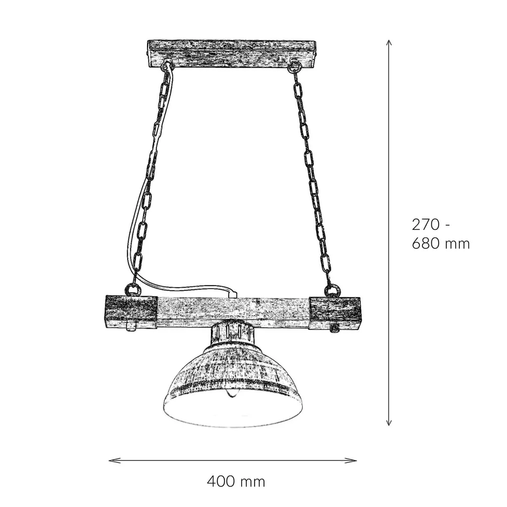 Lampe de bureau industrielle Hakon marron - Éclairage rétro loft métal - 11