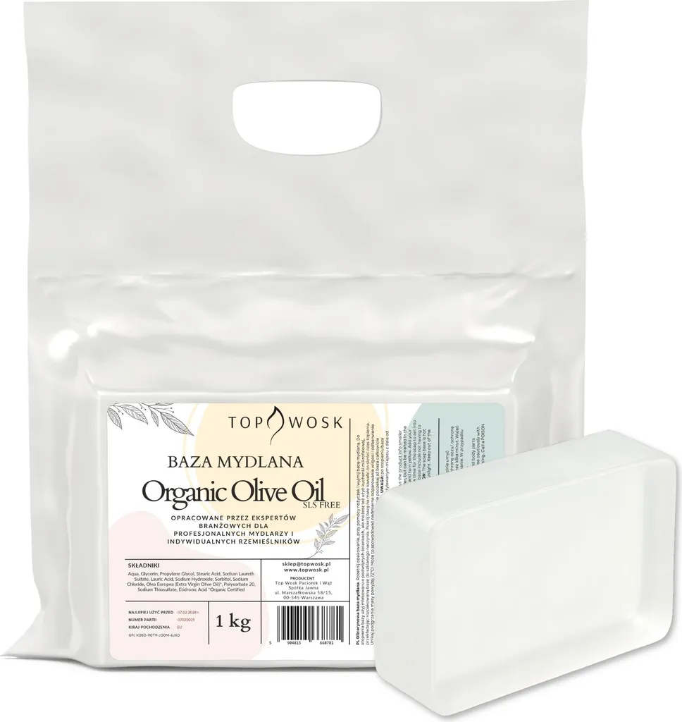 Savon base olive bio 1 kg contre le dessèchement et les irritations