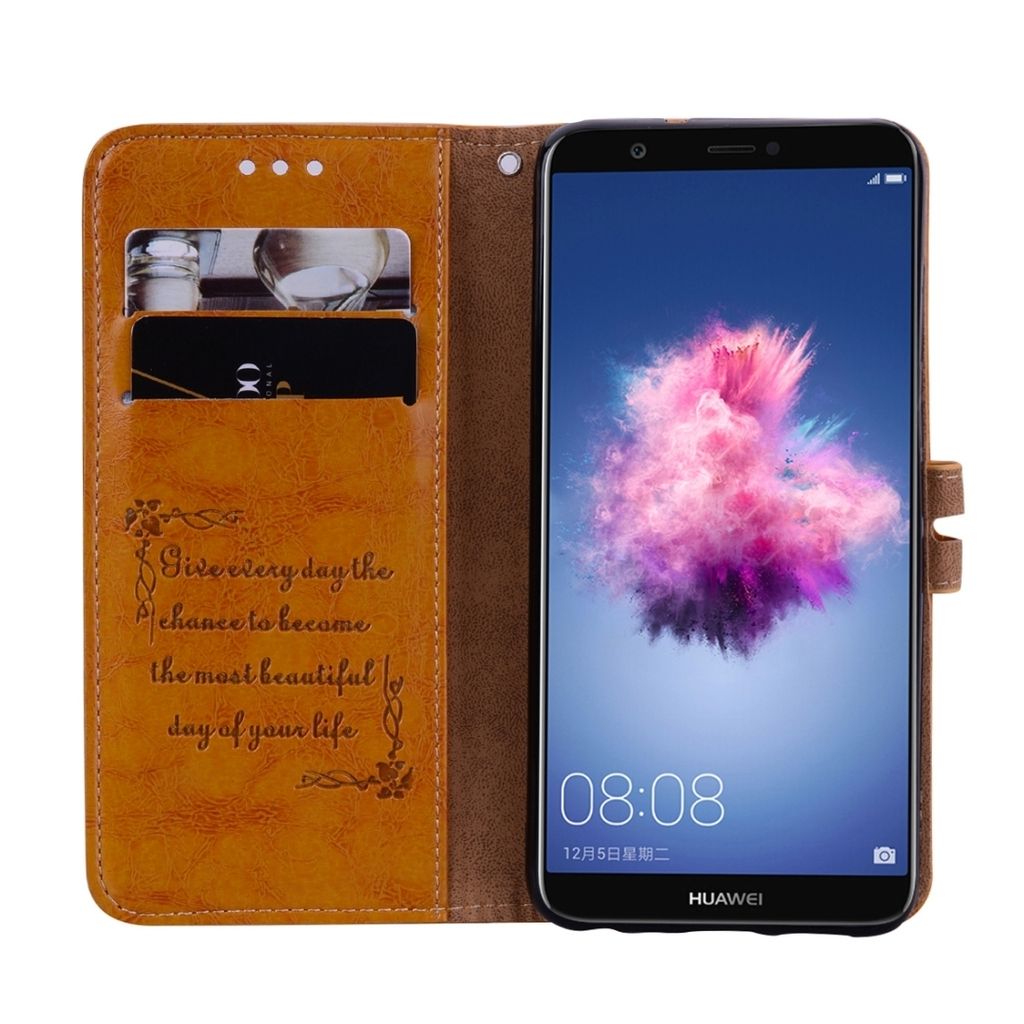 COVER FLIP A LIBRO per HUAWEI P SMART 2018 CUSTODIA