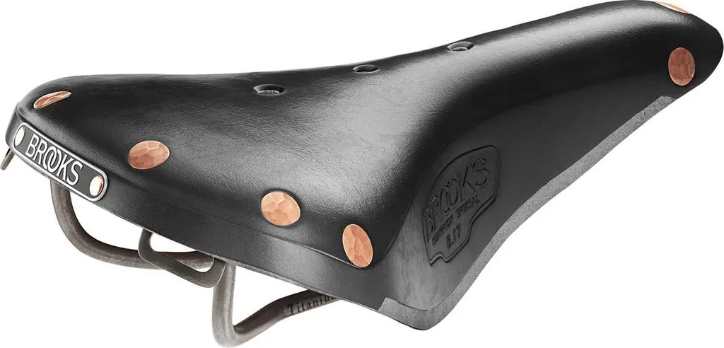 Selle en Cuir Brooks B17 Special Titanium pour Vélo de Randonnée Noire