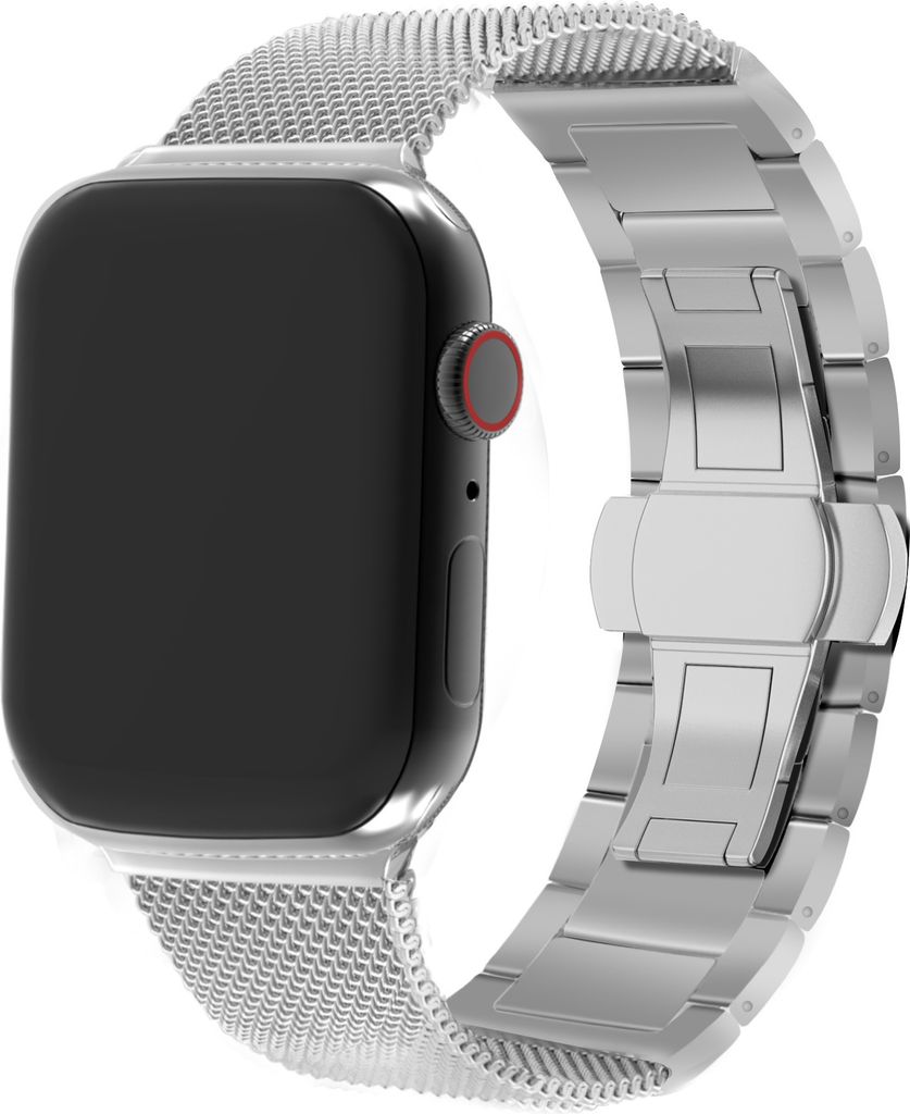 Strap-it Apple Watch 8 Milanese Stahlarmband (Silber) Produktbild 