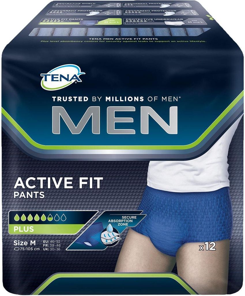 TENA Uomo Pantaloni Active Fit 12 pezzi Plus size M Immagine del prodotto 