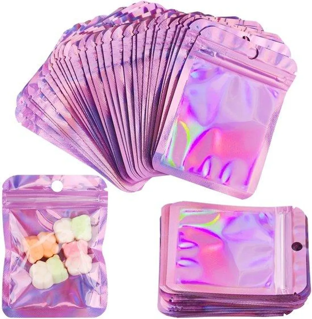 Sachet de Conservation Alimentaire en Aluminium Brillant 7,5x10 cm x100