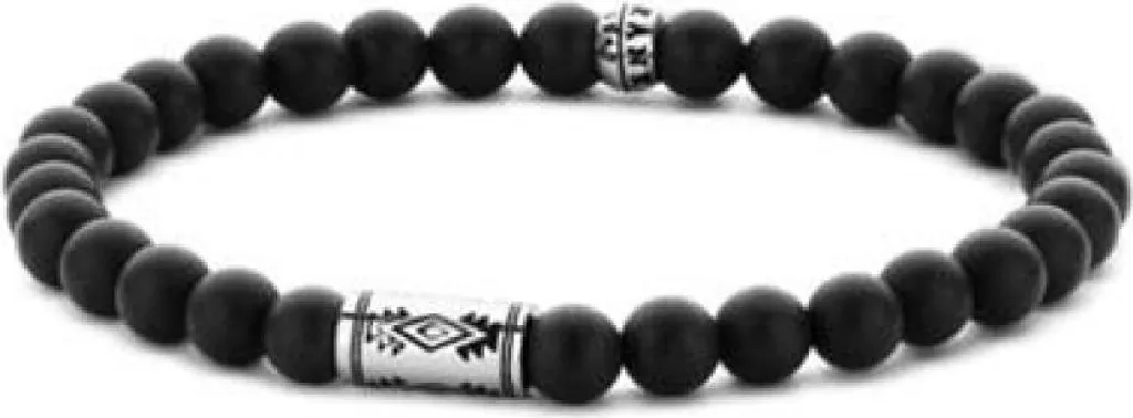 Frank 1967 7FB-0240: Bracciale Elegante da Uomo in Pelle Nera