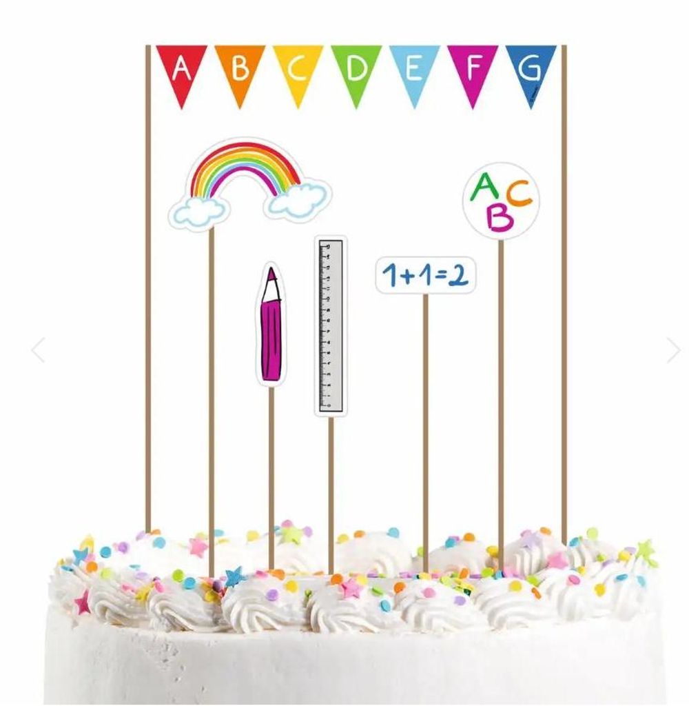 Kuchen-Topper Schulanfang Produktbild 
