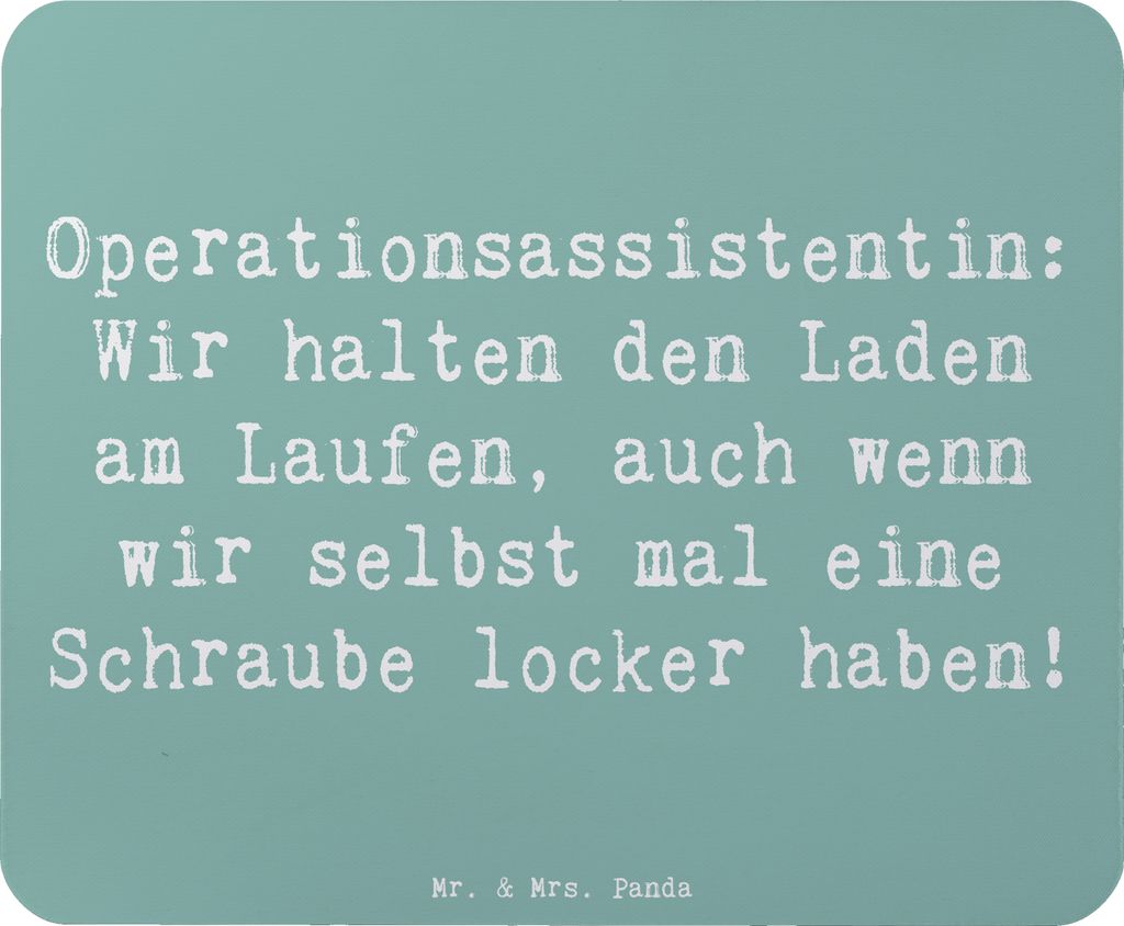 Mr. & Mrs. Panda Mouse Pad Spruch Operationsassistentin Heldin - Meeresbrise - Geschenk, laptop mauspad, Beruf, handgefertigte Geschenke, Operation...