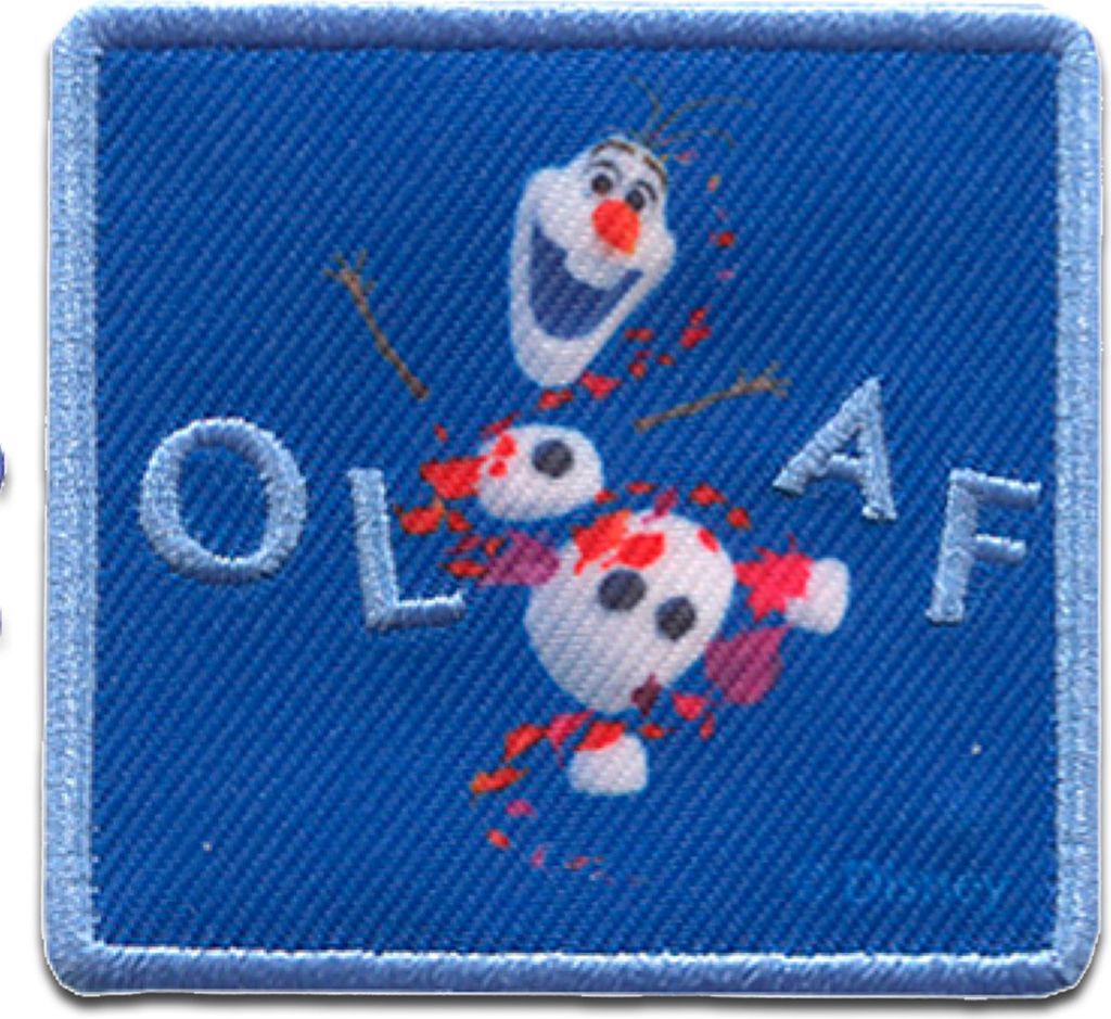 Disney Frozen 2 Die Eiskönigin 2 Olaf - Aufnäher, Bügelbild, Aufbügler, Applikationen, Patches, Flicken, Größe: 6,2 x 6,2 cm