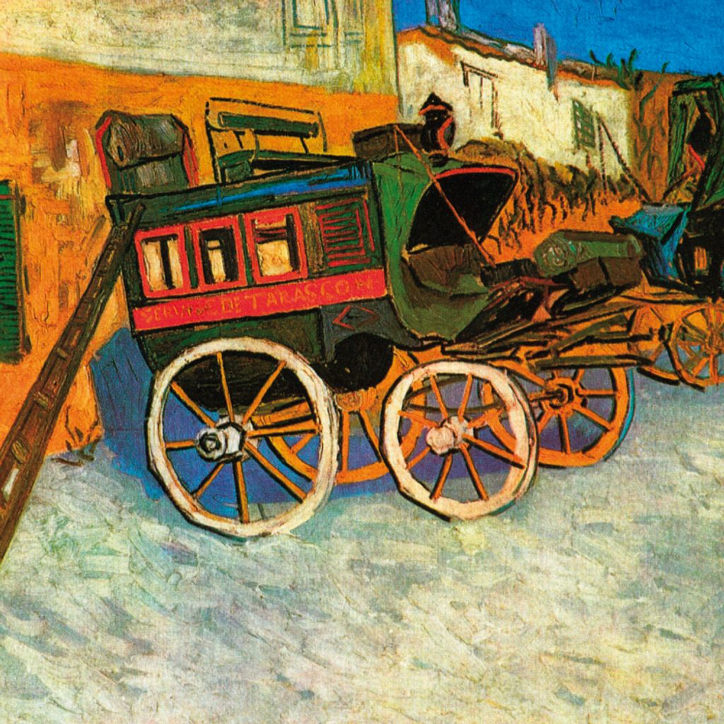 Vincent Van Gogh Kunstdruck Bild - Die Postkutsche Von Tarascon, 1888 (100 x 100 cm)