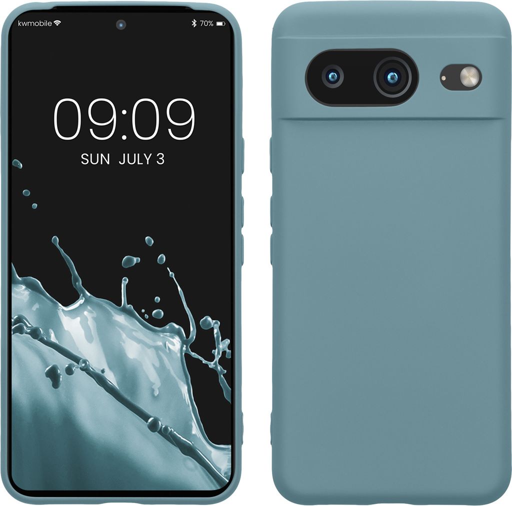 kwmobile Slim Case kompatibel mit Google Pixel 8 Hülle - Handyhülle aus Silikon in Antique Stone