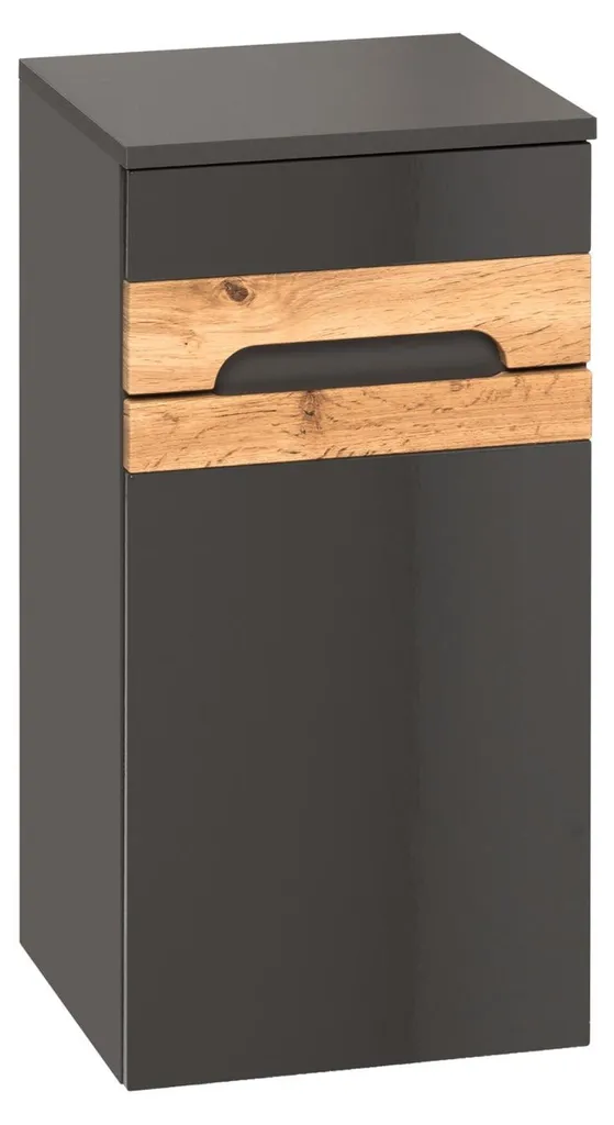 Étagère de salle de bain en bois brun avec armoire pharmacie murale