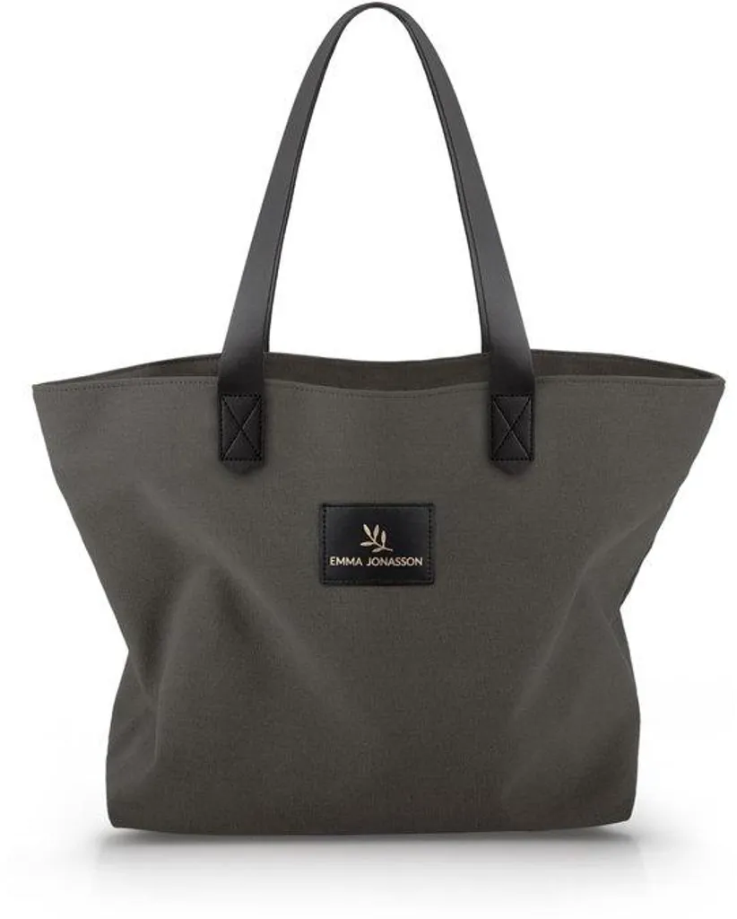 Sac à provisions noir zippé avec poche intérieure - Format moyen chic
