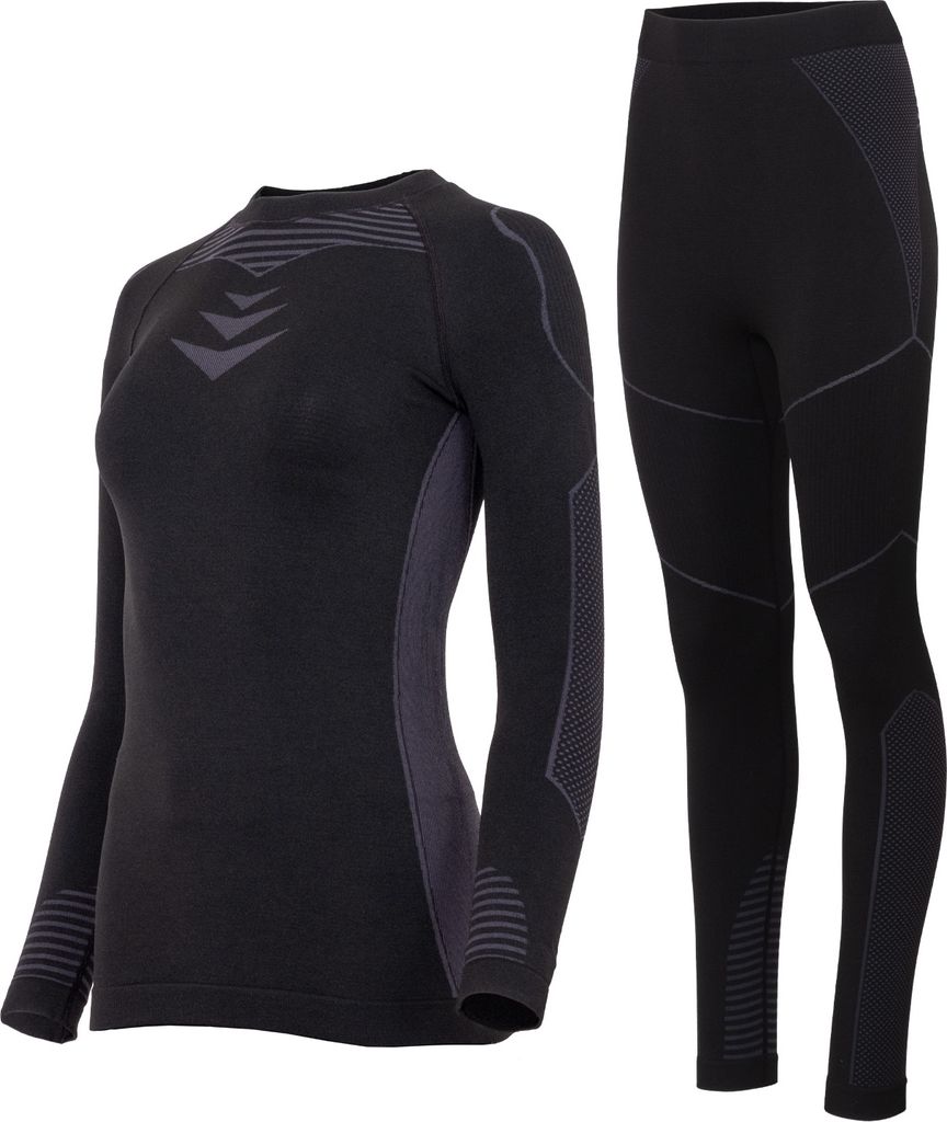 Occulto Damen Thermounterwäsche (Modell: Lindsey) Blk-Grey XL