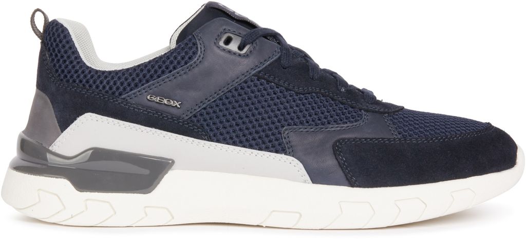 GEOX Grecale C - Suede Mesh - Blau Leder/Synthetik Größe: 40 Normal