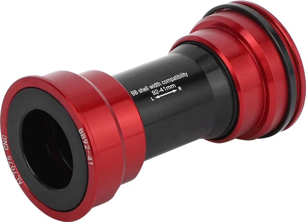 Alomejor Pédalier VTT BB91 BB92 Intégré Manivelle Creuse Rouge - 2