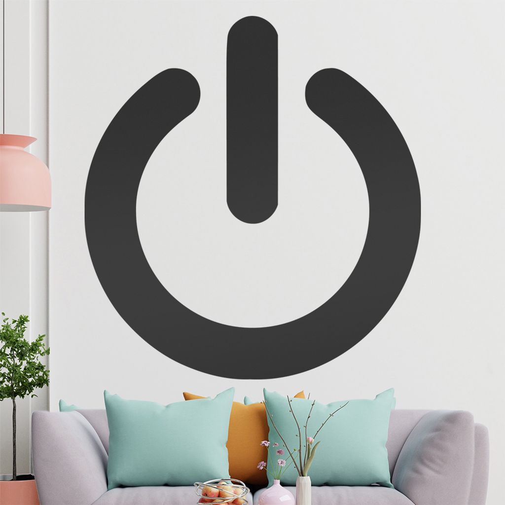 KIWISTAR On Off Button - Knopf Ein Aus Schalter Wandtattoo in 6 Größen - Wandaufkleber Wall Sticker - Dekoration, Küche, Wohnzimmer, Schlafzimme...
