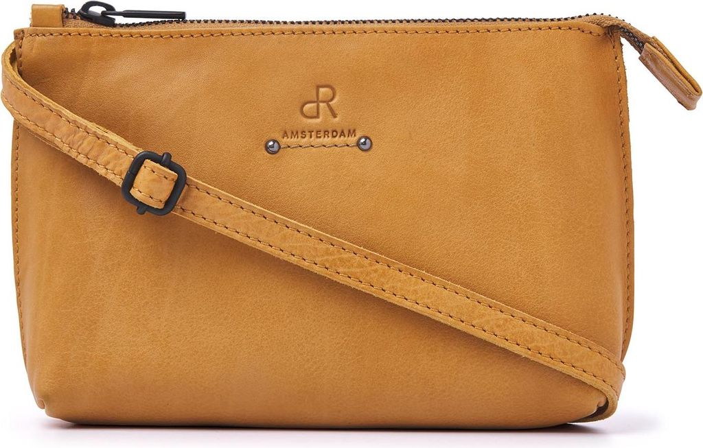 dR Amsterdam Handtasche | Damen Umhängetasche | Damen Leder Schultertasche | Damen Henkeltasche | Tampa - 933616 Yellow
