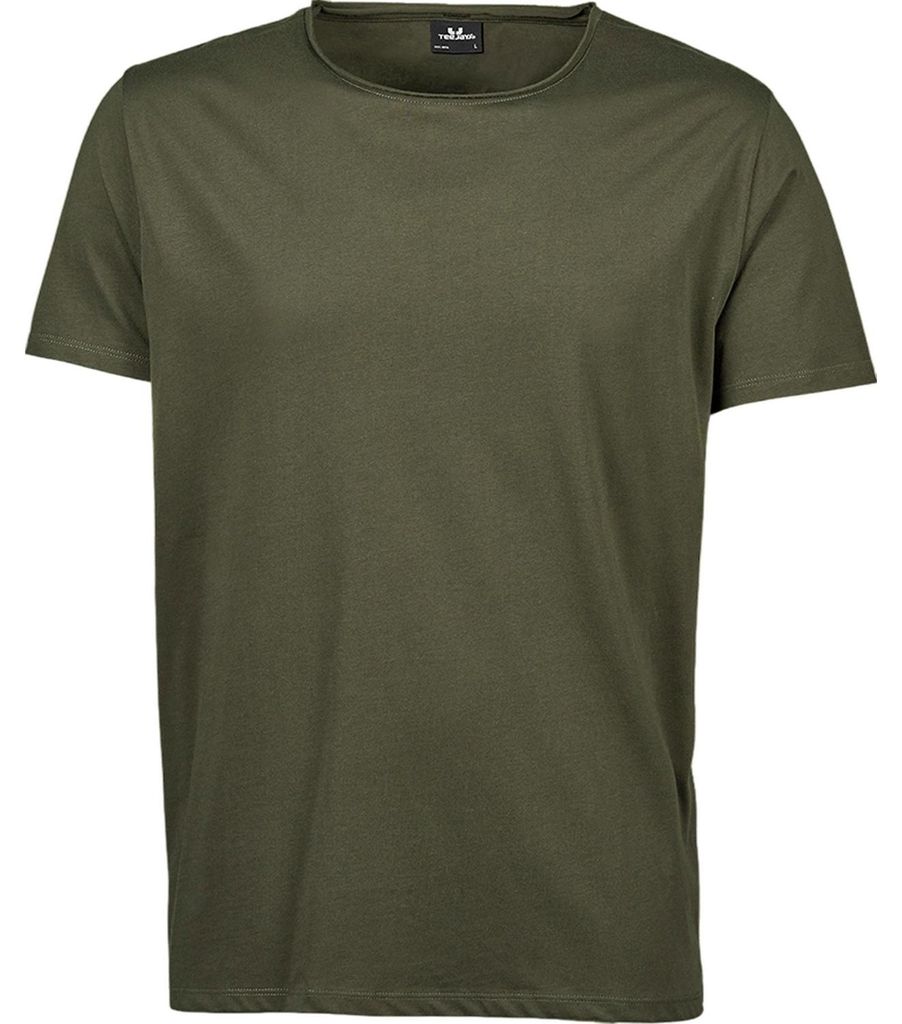 Tee Jays - T-Shirt Rohe Kante für Herren FK2099 (XXL) (Oliv)