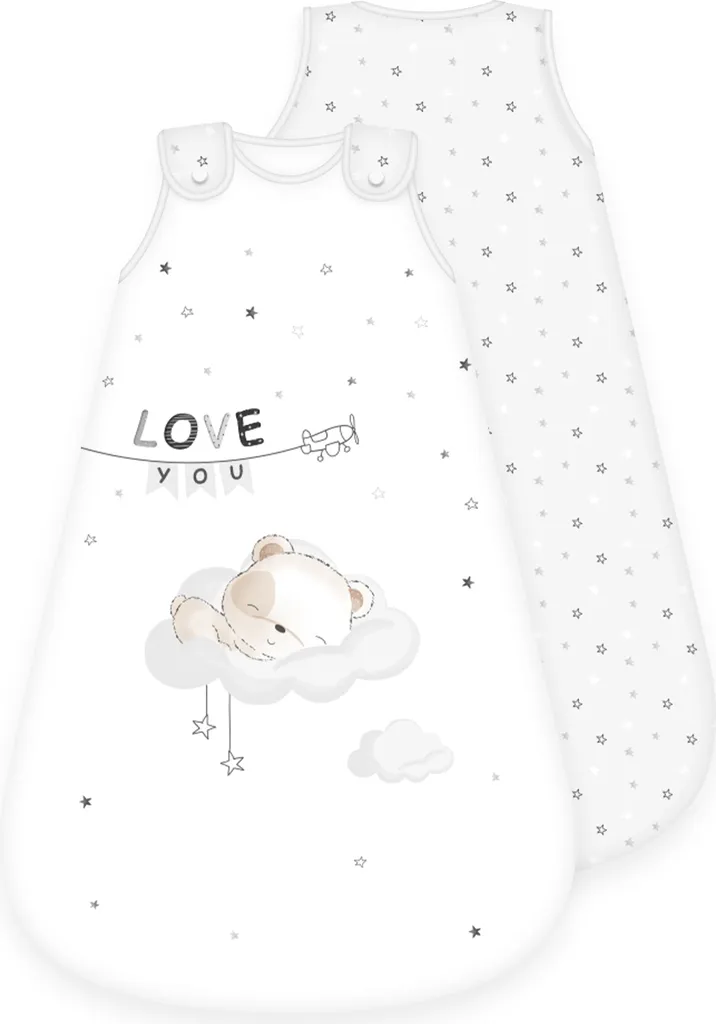 Turbulette bébé 70x45 cm Sleeping Little Bear en coton doux pour hiver