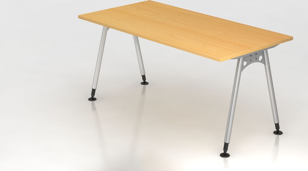 Schreibtisch A-Fuß 160x80cm Buche