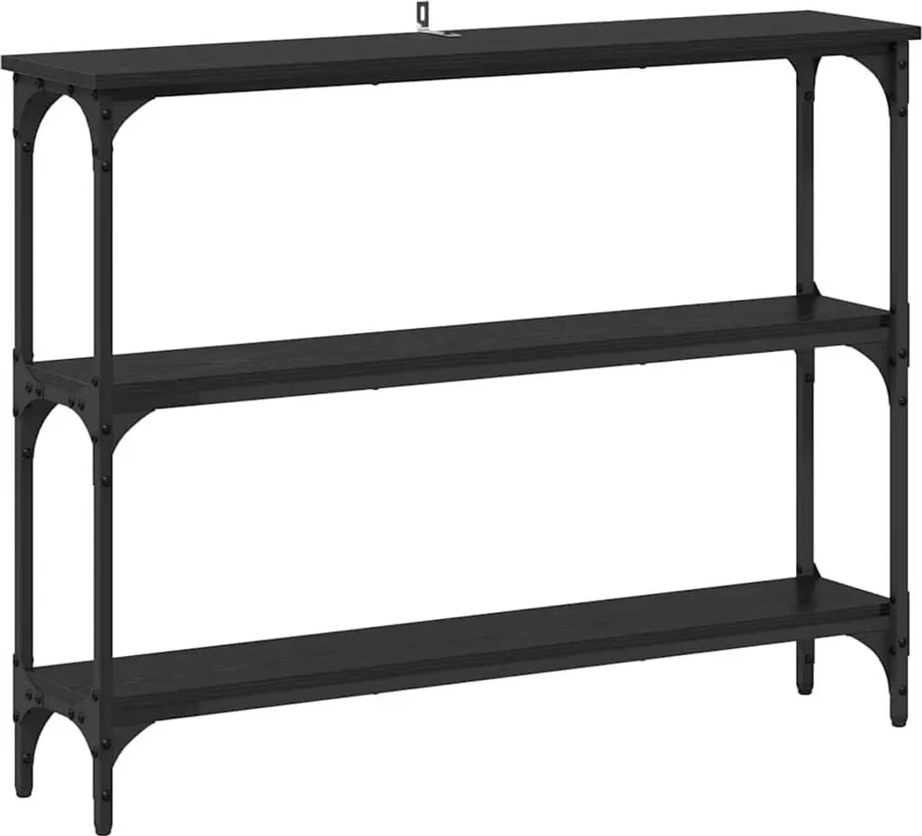 SYFAX™ Tavolo Consolle Rovere Nero 100x22,5x75 cm - Arredo Ingresso