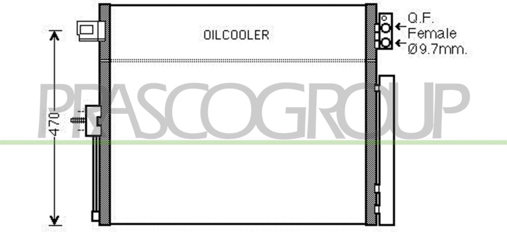 PRASCO JE022C001 Kondensator Klimaanlage Klimakondensator für JEEP GRAND CHEROKEE IV (WK, WK2) +Trockner