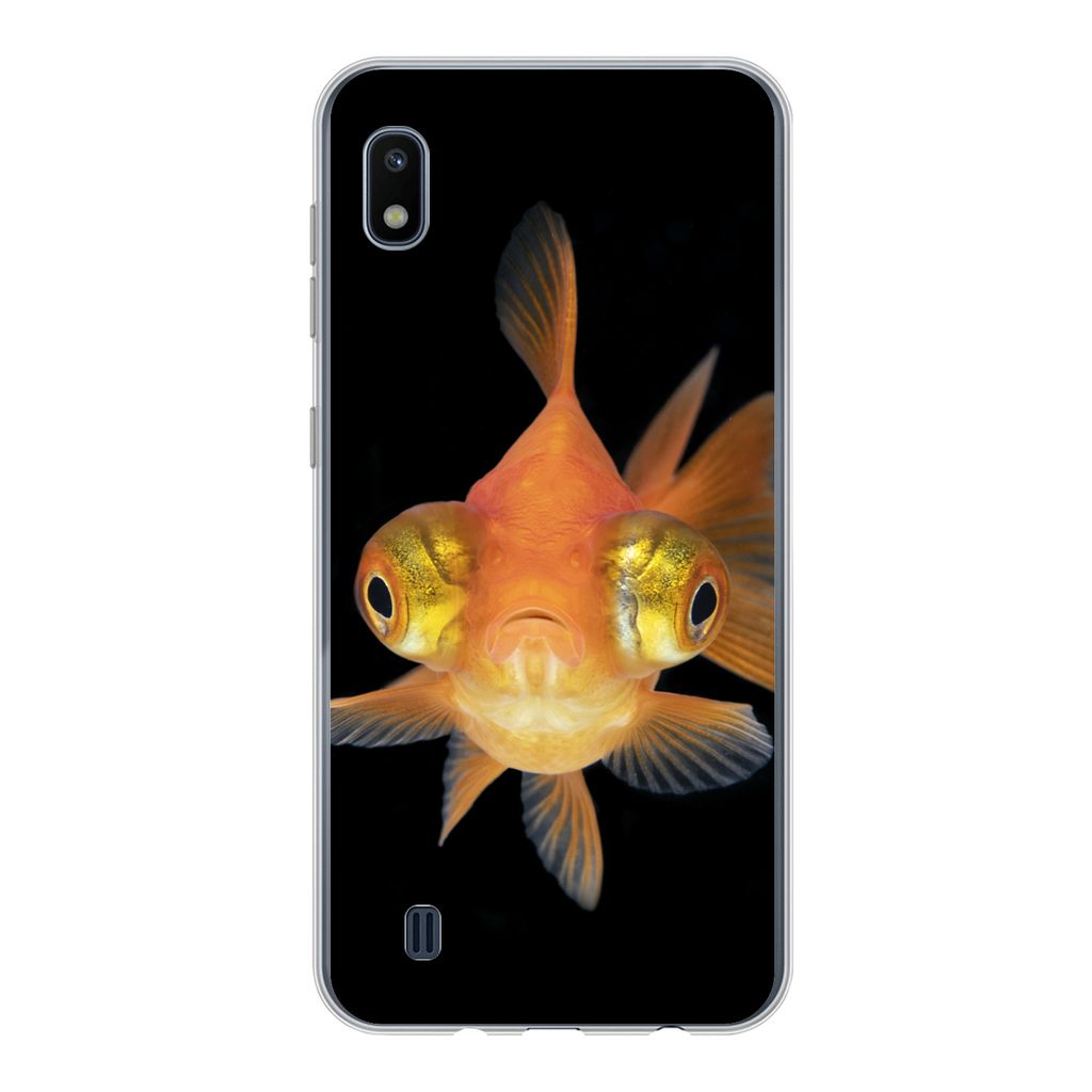 MuchoWow Handyhülle Schutzhülle Hülle für Samsung Galaxy A10 Goldfisch - Meerestiere - Augen Silikon Softcase Handy Hülle - Schutzhülle
