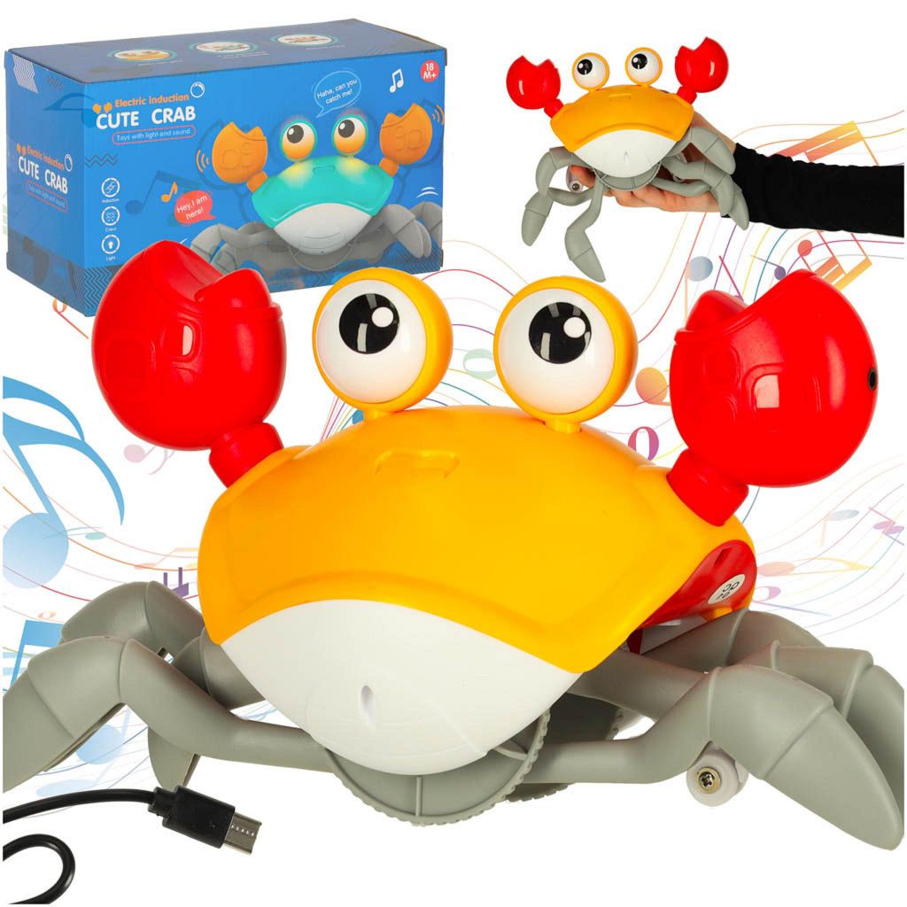 Crawler interattivo di granchio con suono giallo Immagine del prodotto 