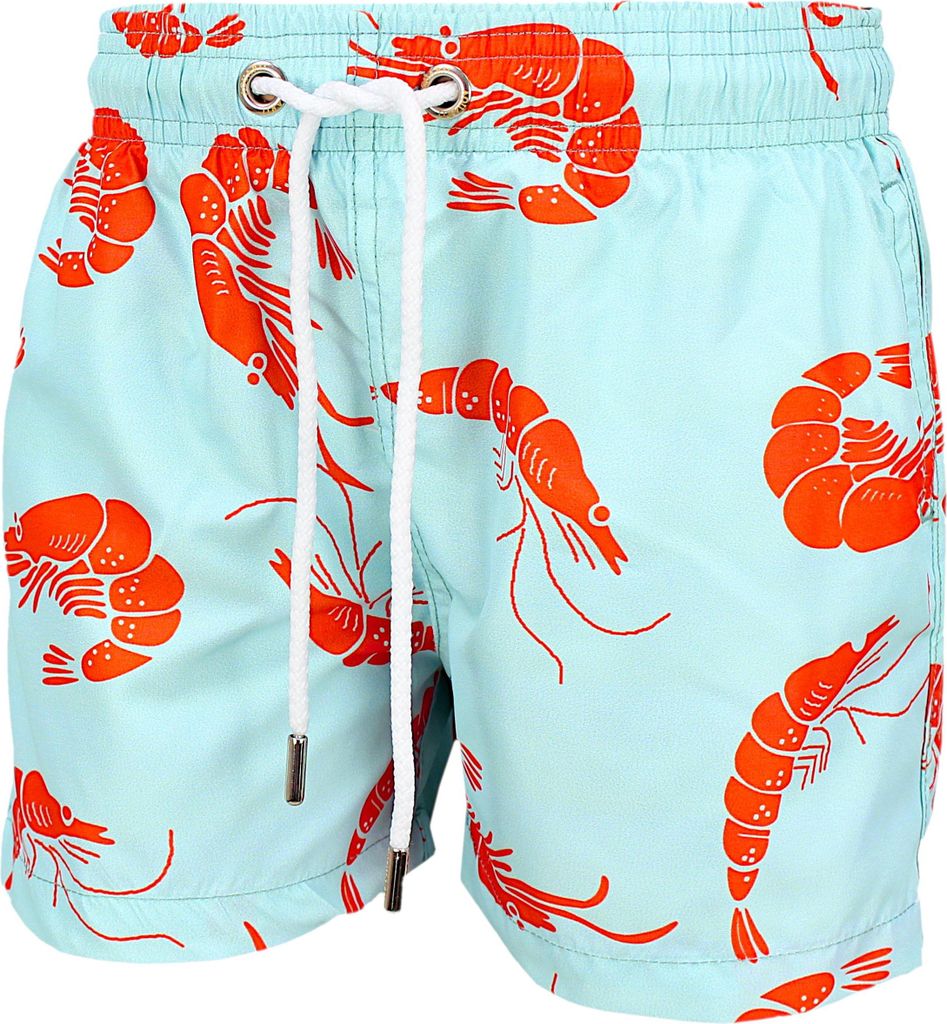Aquarti Vater Sohn Badeshorts – Schnelltrocknend, chlor- und salzwasserresistent, Größen 5 Jahre bis XXL, Farbe: Schrimps Orange Mintgrün, Gr...