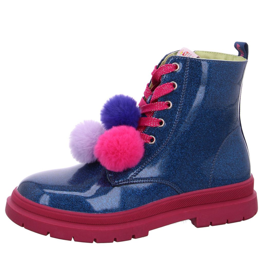 Garvalin Gliter Mädchen Schnürstiefel in Blau, Größe 35