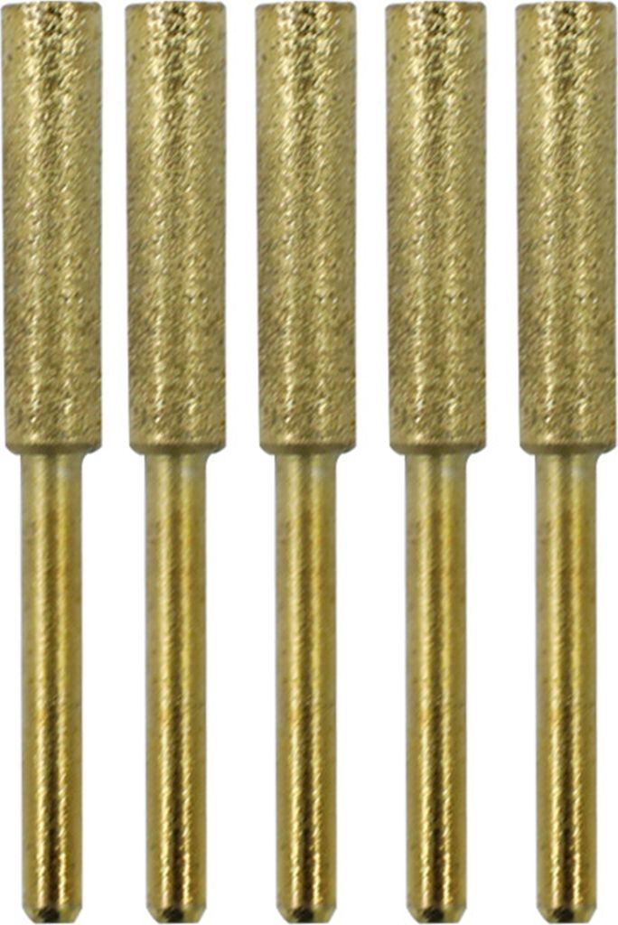 5pcs 4/4,8/5,5 mm Burr Schleifsteinfateien wegen schnellem Polieren mit Mehrzweckrund-Schaft-Emery-Kettensägen-Spitzer Burr Stones für Kettensäg...