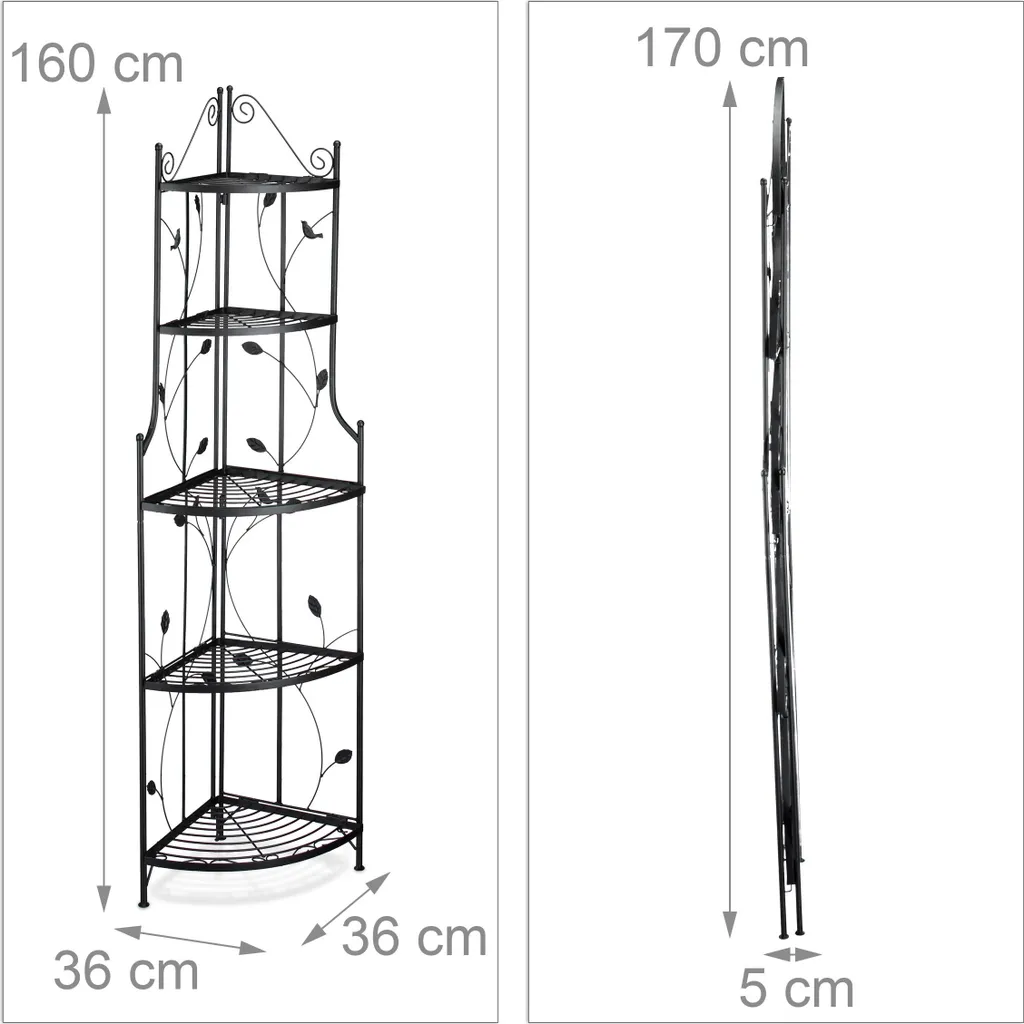 Étagère fleurs d'angle - Solution gain de place pour petites terrasses