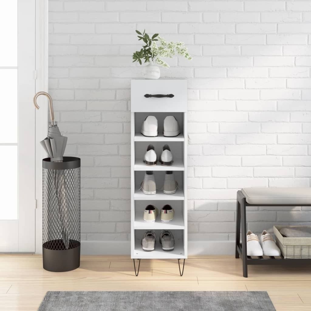 "im Sonderangebot"Schuhschrank - elegantes Design - Schuhablage/Schuhkommode Weiß 30x35x105cm Holzwerkstoff Promotion308152 - Schuhregale