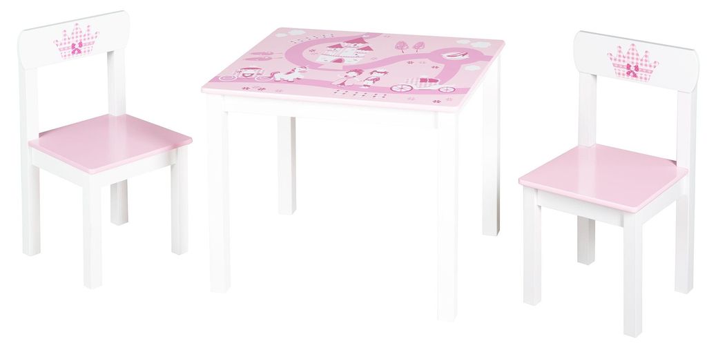 roba Kinder Sitzgruppe 'Krone', 2 Kinderstühlen & 1 Tisch, Produktbild 