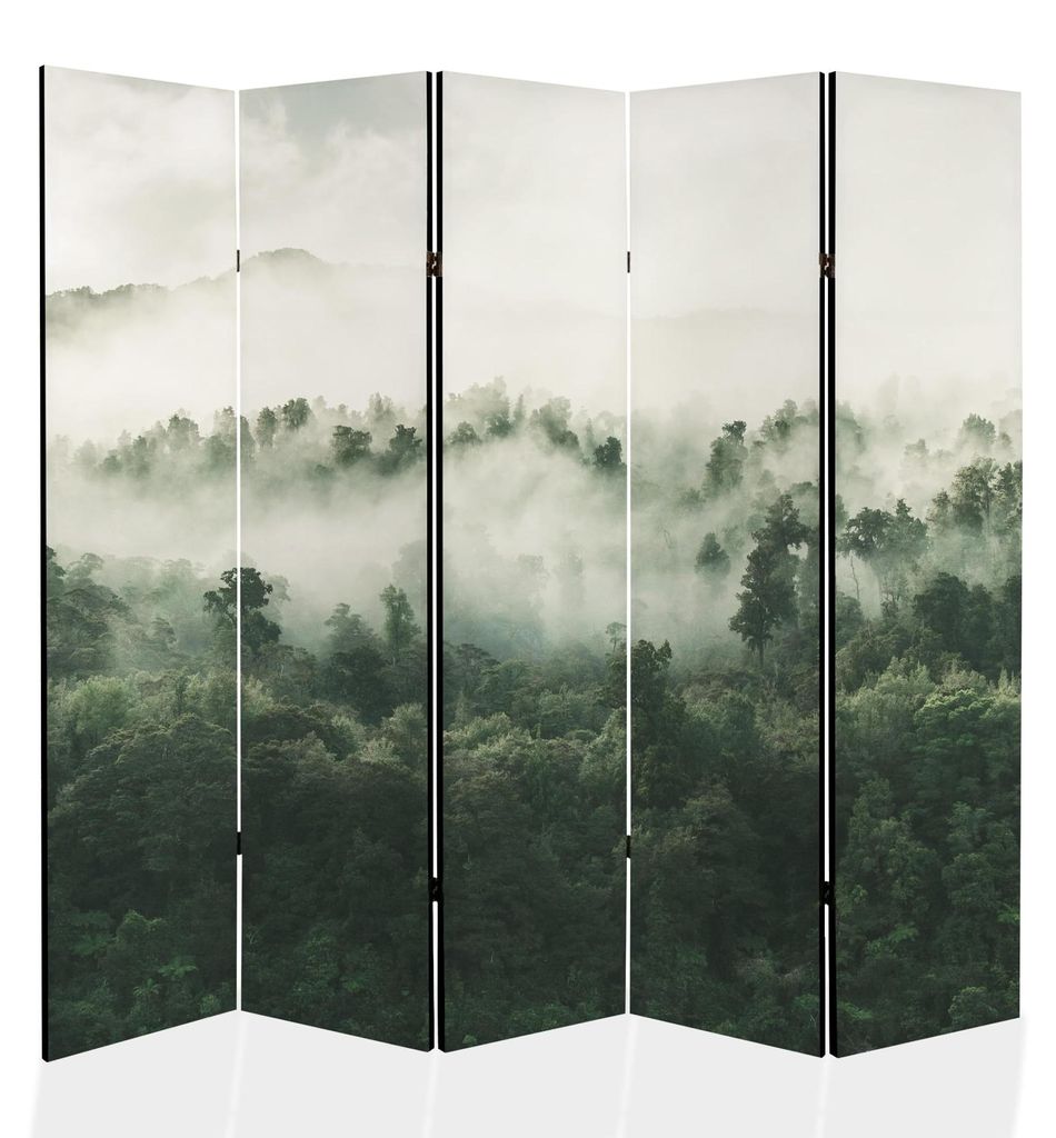 framed concept - Paravent Raumteiler Holz 225x172 cm, 5-teilig einseitig, Sichtschutzwand