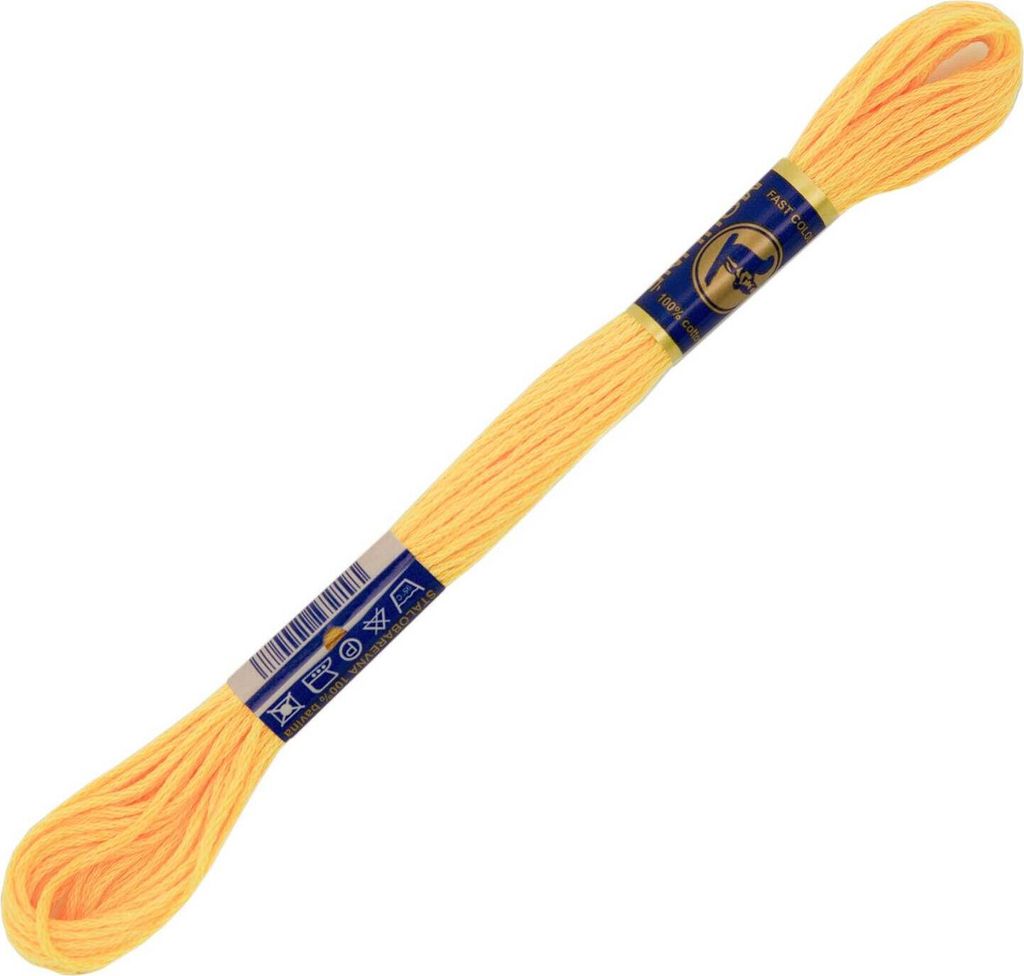1 Docke Stickgarn 2g / Sticktwist 100 % Baumwolle Stickerei Farbwahl Auswahl 1, Farbe :1162 gelb