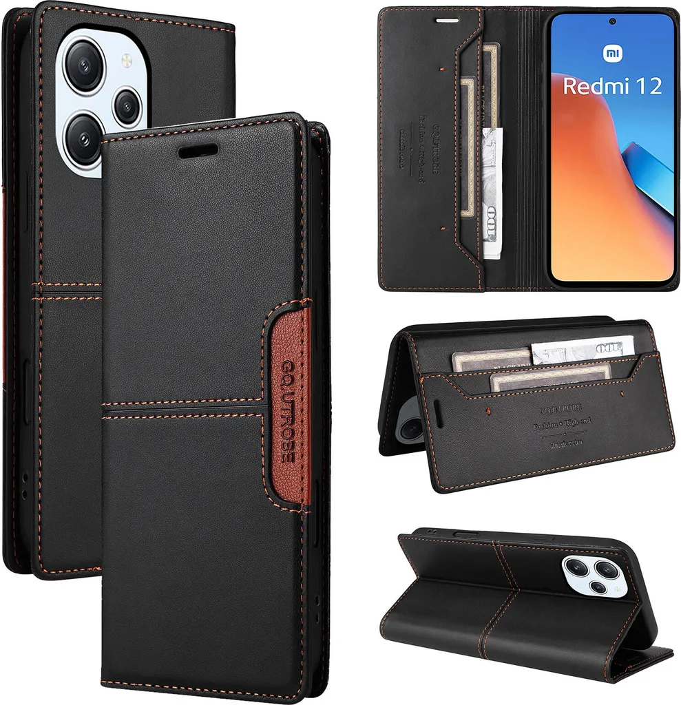Custodia A Portafoglio Per Xiaomi Poco M6 Pro 4G: Pelle Morbida E Tanti Scomparti - Verde Elegante - 3