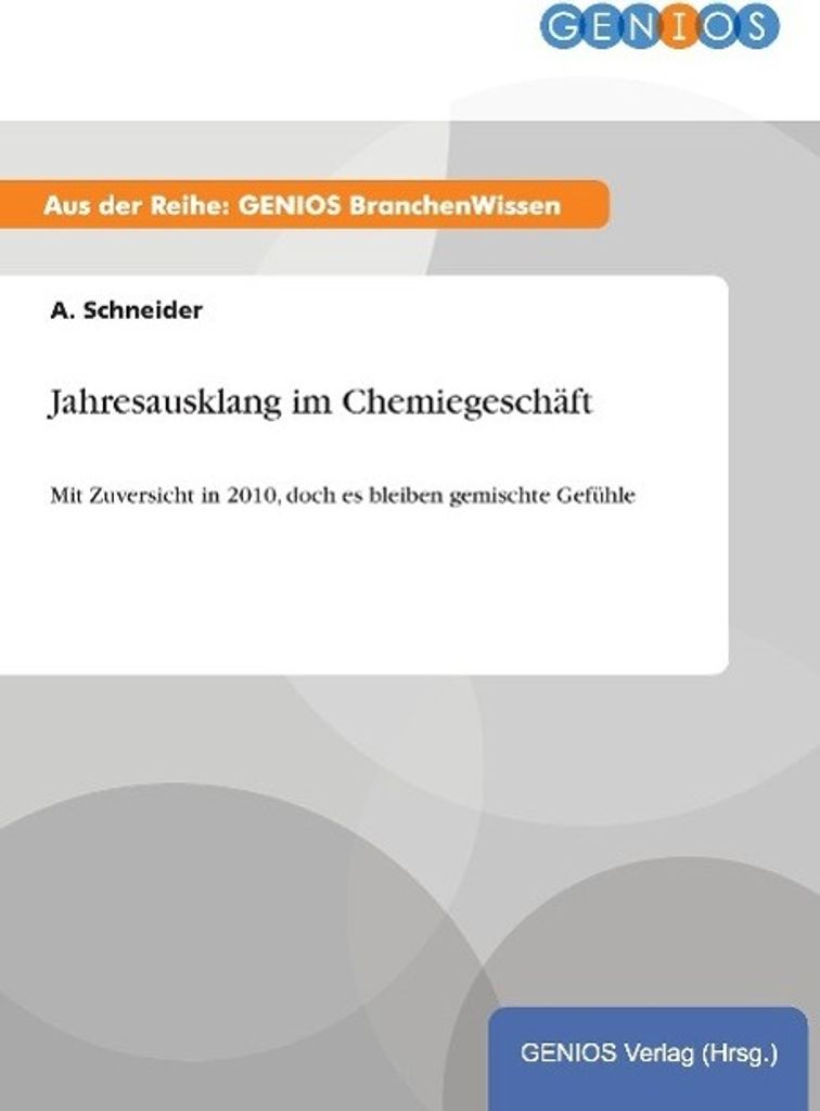 Jahresausklang im Chemiegeschäft