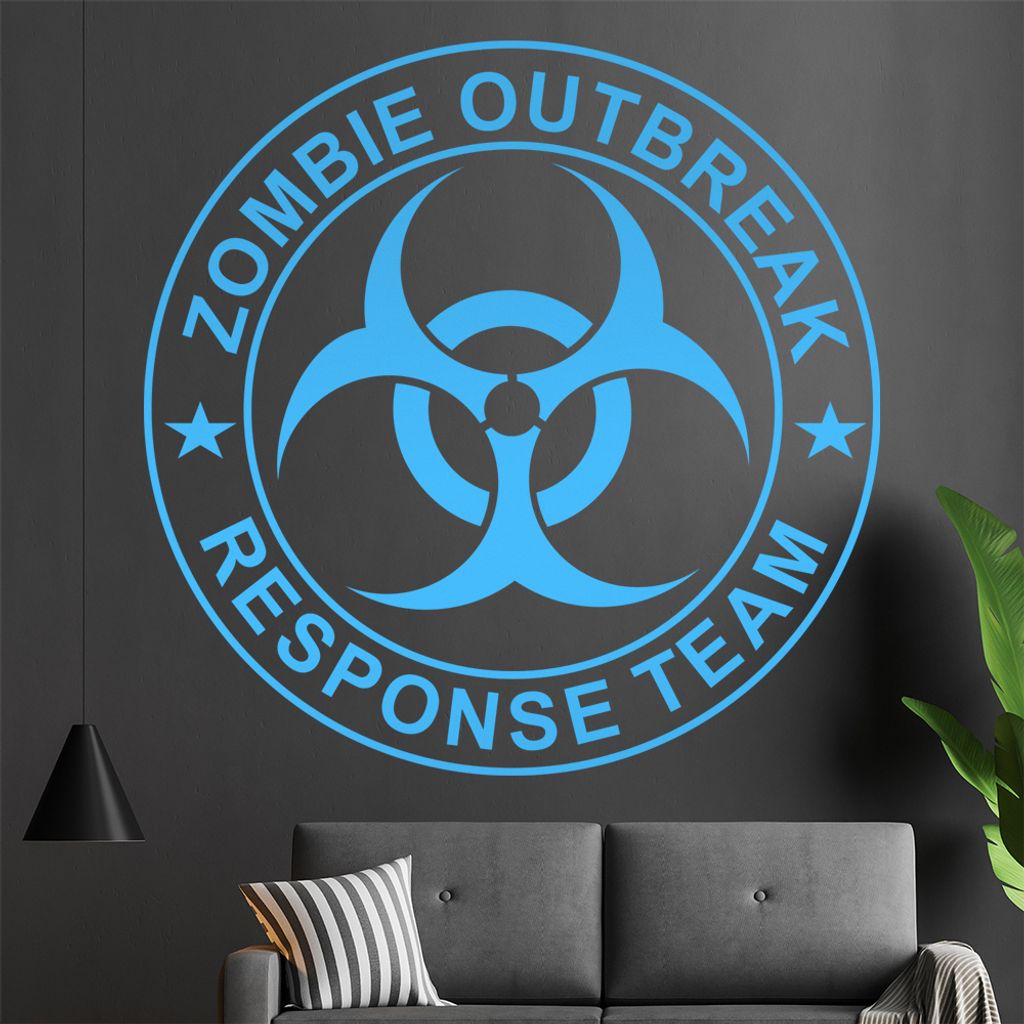Zombie Outbreak Wandtattoo in 6 Größen - Wandaufkleber Wall Sticker - Dekoration, Küche, Wohnzimmer, Schlafzimmer, Badezimmer