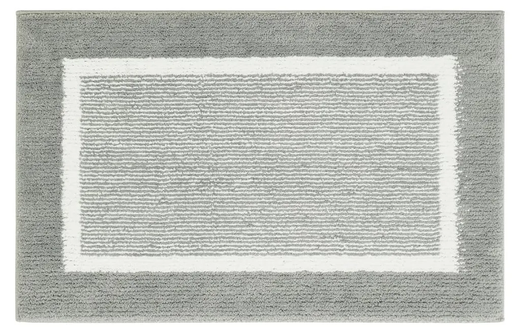 Tapis de douche antidérapant Maui en microfibre gris 40x60 cm lavable