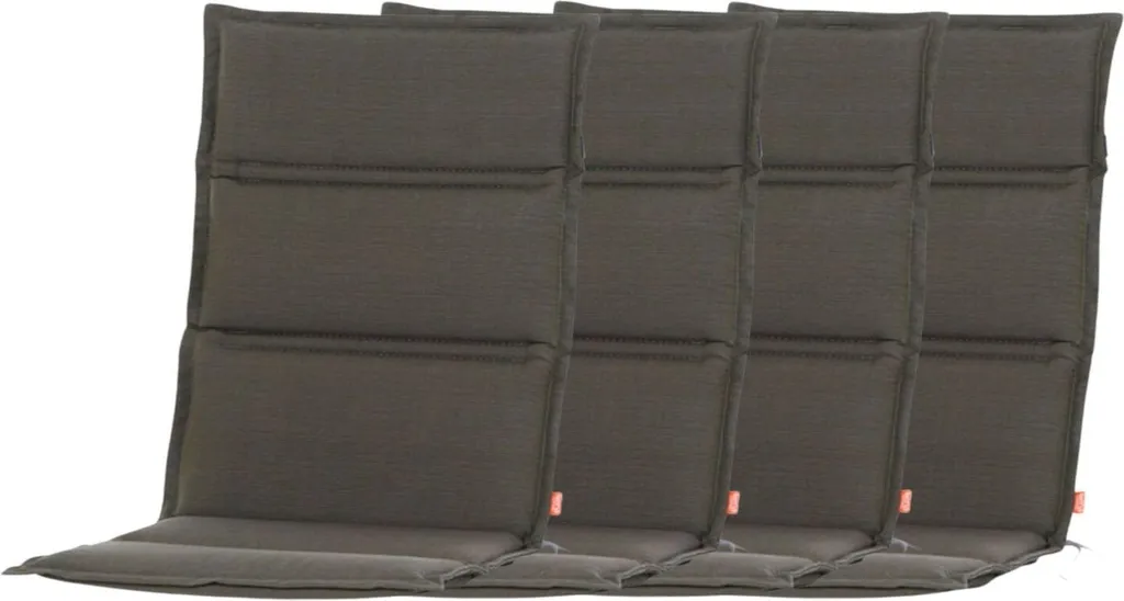 Coussin d'assise Centauri 110x48x3cm vert olive avec fixations sécurisées