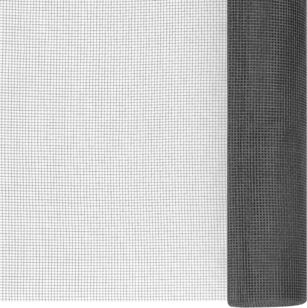 The Living Store Zanzariera in fibra di vetro 80x500 cm Nero - 2