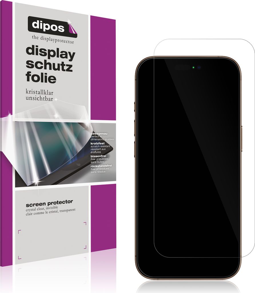 4x Schutzfolie für Apple iPhone 16 Pro klar Produktbild 